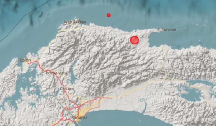 Epicentro del sismo panameño, que fue el primero en darse. Foto: Cortesía IGC