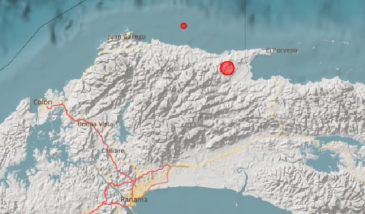 Epicentro del sismo panameño, que fue el primero en darse. Foto: Cortesía IGC