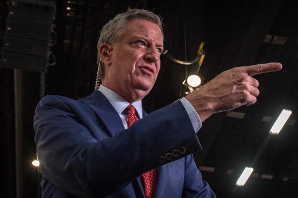 En la imagen, el alcalde de Nueva York, Bill De Blasio. 