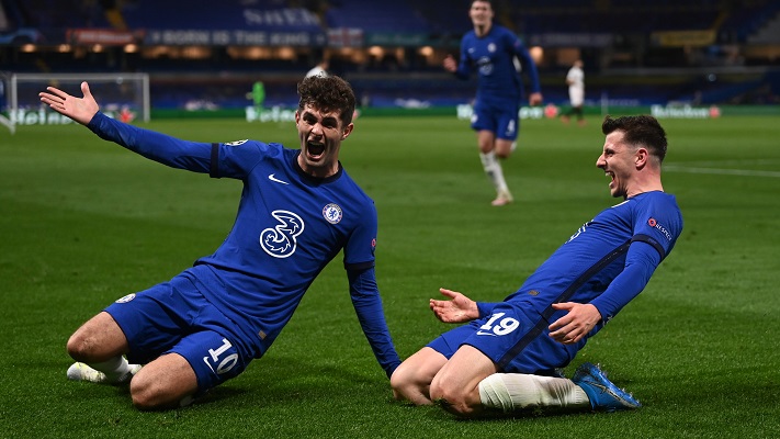 Mason Mount cerró la eliminatoria anotando el segundo del Chelsea. Foto: Twitter