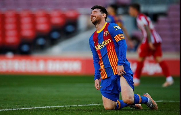 Leo Messi no pudo evitar el empate del conjunto culé. Foto: EFE