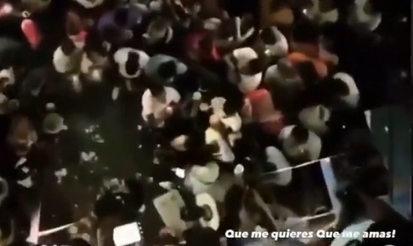 Captura del video de la fiesta que circula en redes sociales. 