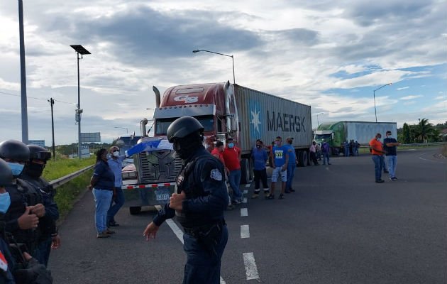 Camioneros panameños han protestado en varias ocasiones por la discriminación. 