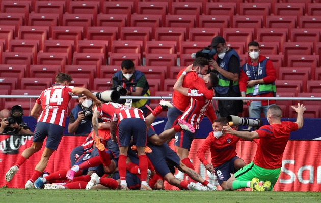 El Atlético remontó y sobre el final se llevó los ters puntos. Foto: EFE