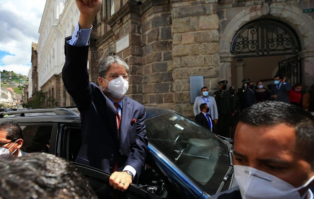 Toma de posesión del nuevo presidente de Ecuador, Guillermo Lasso. Foto: EFE