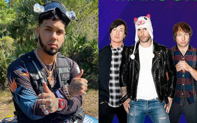 Anuel AA y Maroon 5. Fotos: Instagram