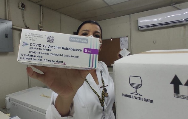 Panamá ha recibido tres lotes de la vacuna de AstraZeneca. Foto: Cortesía Minsa