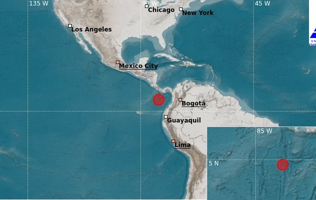 Sismo sacude el sur de Panamá. Foto: Cortesía IGC