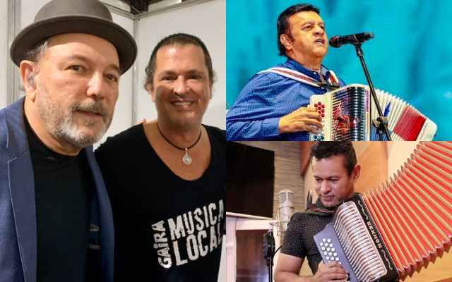 Rubén Blades, Carlos Vives, Osvaldo Ayala y Sammy Sandra. Fotos: Twitter / Instagram