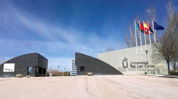 Vista general de la entrada de la Universidad Rey Juan Carlos (URJC) en Móstoles (Madrid). Foto: EFE