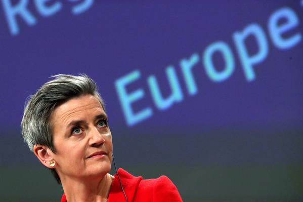 La vicepresidenta de la CE y responsable de Competencia, Margrethe Vestager. Foto: EFE