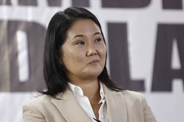 Keiko Fujimori ofreció hoy una rueda de prensa en Lima, Perú. Foto: EFE