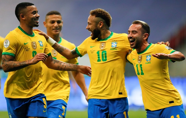 Neymar marcó uno de los goles de Brasil. Foto: EFE