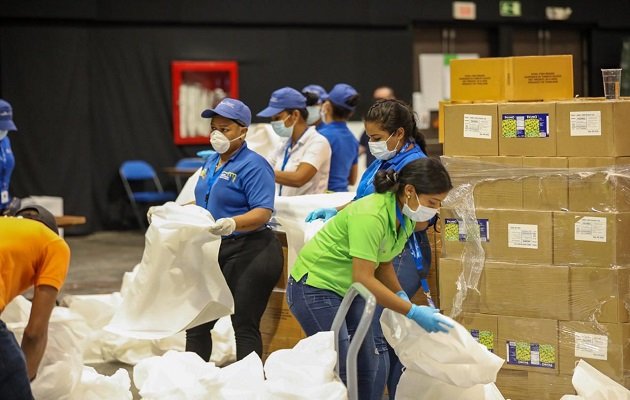 Ministerio Público investiga decomiso de bolsa de alimento del programa Panamá Solidario en residencia en San Francisco. Foto: Archivos