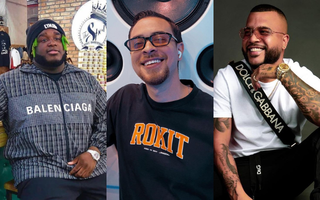 'Sech', 'BK' y Dimelo Flow. Fotos: Instagram