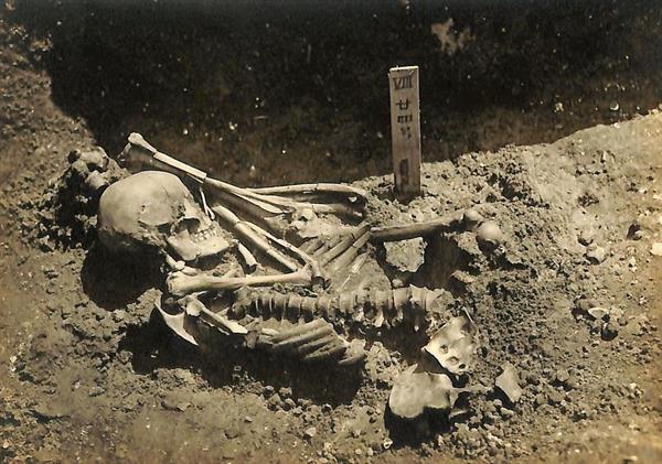 Fotografía original del individuo 24 encontrado en el yacimiento de Tsukumo. Foto: EFE