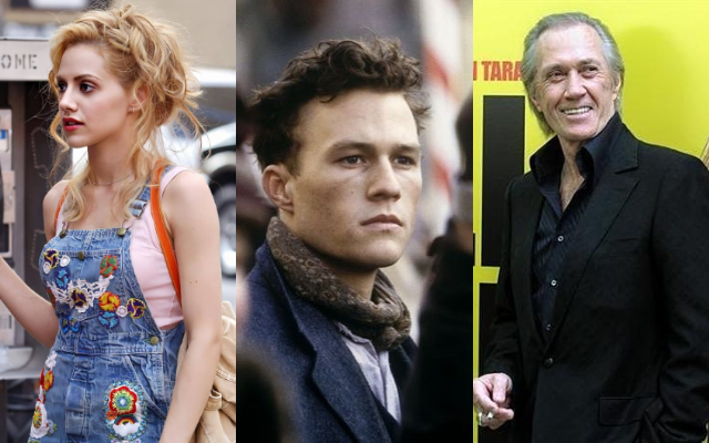 Brittany Murphy, Heath Ledger y David Carradine. Fotos: Instagram