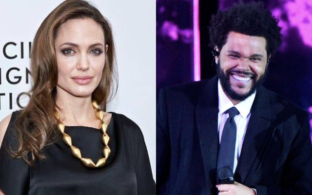 Angelina Jolie y The Weeknd. Fotos: Instagram