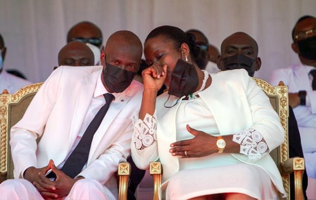 El presidente haitiano, Jovenel Moise (izq.), junto a la primera dama, Martine Moise. Foto: EFE