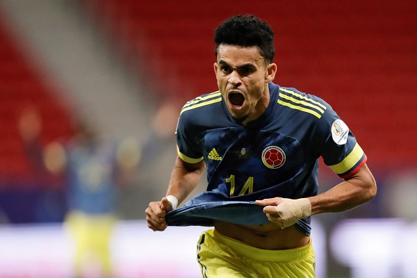 Luis Díaz jugador de Colombia. Foto:EFE