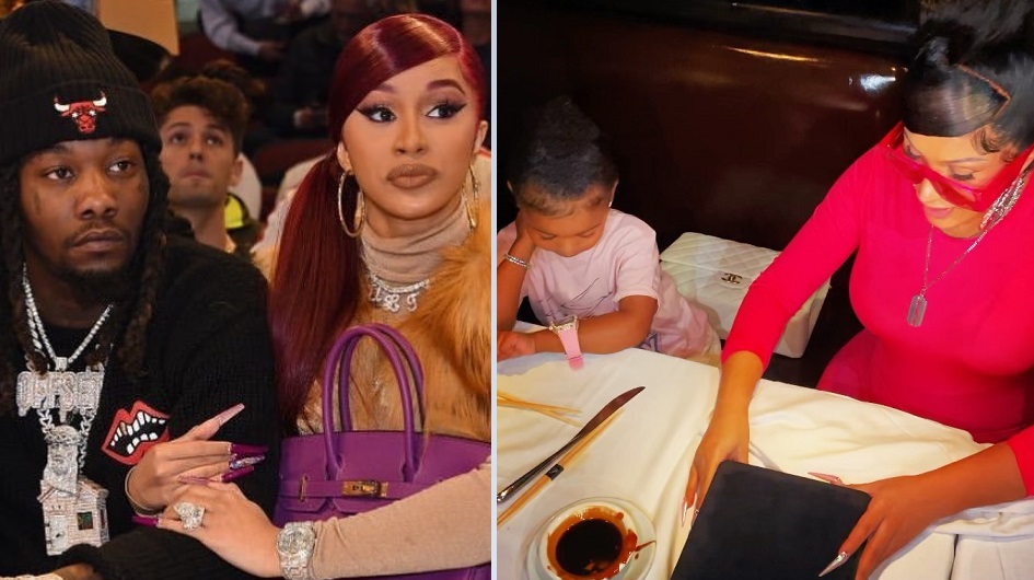 Cardi B entrega un regalo a su hija. Instagram