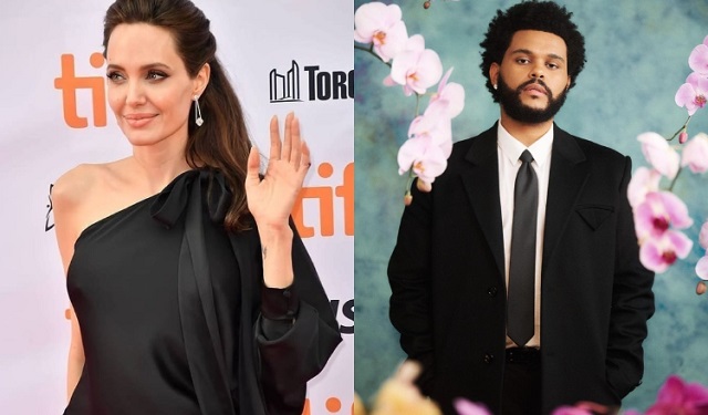 Angelina Jolie y The Weeknd. Foto: Instagram
