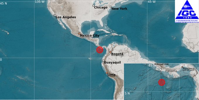 Reporte emitido por el Instituto de Geociencia de la Universidad de Panamá. Foto: Cortesía