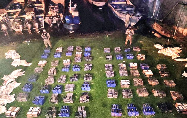 La sustancia ilícita fue puesta a órdenes de la Fiscalía de Drogas de Bocas del Toro. Foto Mayra Madrid