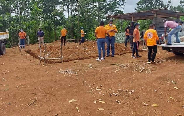 El predio en el cual ya se ha comenzado a levantar la base de operaciones, fue cedido por el Municipio de Capira, como parte de su programa de prevención y ayuda. Foto: Eric Montenegro
