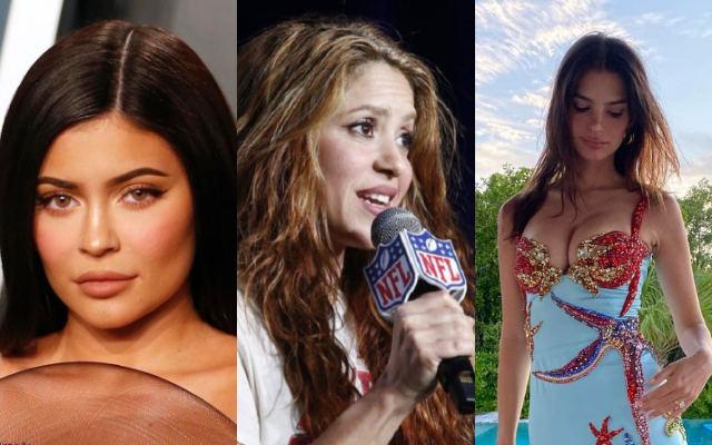  Kylie Jenner, Shakira y Emily Ratajkowski. Fotos: Archivo / EFE / Instagram