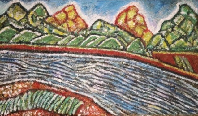 Obra 'Corriente de la montaña' de Adriano Herrerabarría. Foto: Cortesía