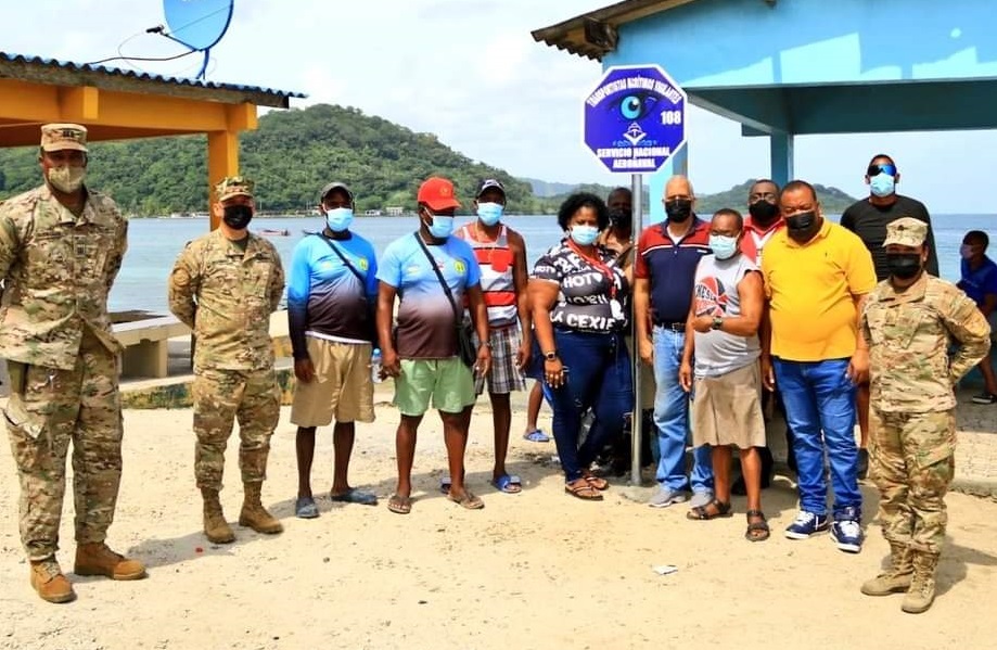 El acto formal efectuado esta semana contó con autoridades de Portobelo y oficiales del Senan. Foto: Diómedes Sánchez 