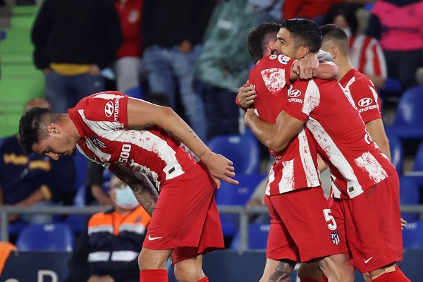 Luis Suárez anotó el gol de la victoria para el Atlético de Madrid. Foto: EFE