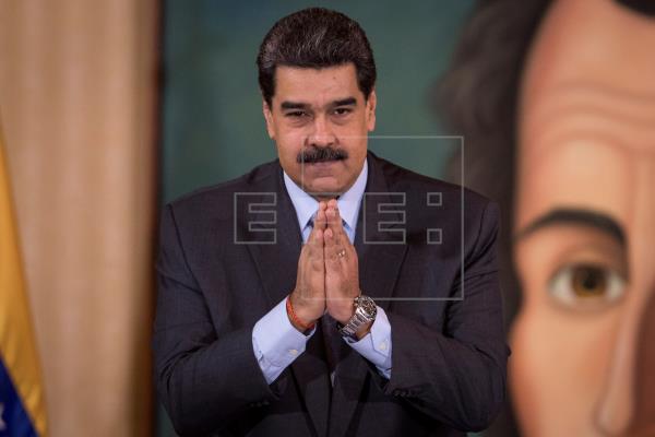 Nicolás Maduro habló hoy en un acto transmitido por el canal estatal Venezolana de Televisión (VTV). Foto: EFE