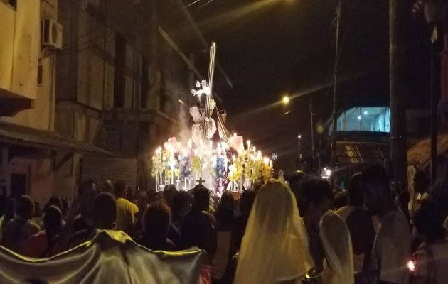 La  Diócesis de Colón y Guna Yala dejó muy claro que la procesión no se llevará a cabo por causa de la pandemia y espera que se cumpla con todas las medidas establecidas. Foto: Diomedes Sánchez