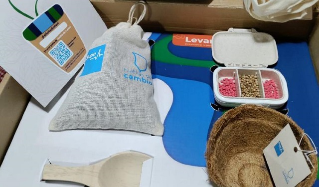 Contenido de los 'kits' de siembra. Foto: Cortesía