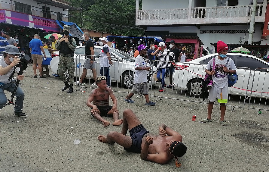 Más de 400 agentes de la Policía Nacional fueron apostados en Portobelo. Foto: Diómedes Sánchez 