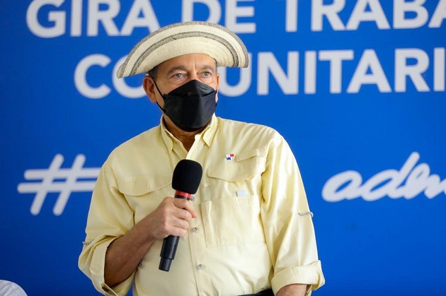 El presidente Laurentino Cortizo participó ayer en una Gira de Trabajo Comunitario (GTC) en Soná, provincia de Veraguas. Foto: Cortesía @NitoCortizo