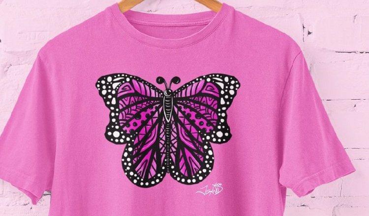 Modelo de camiseta de Jean Decort. Cortesía