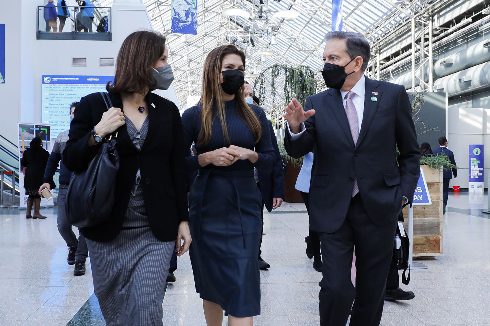 El presidente Laurentino Cortizo durante su participación en diferentes eventos en Escocia. 