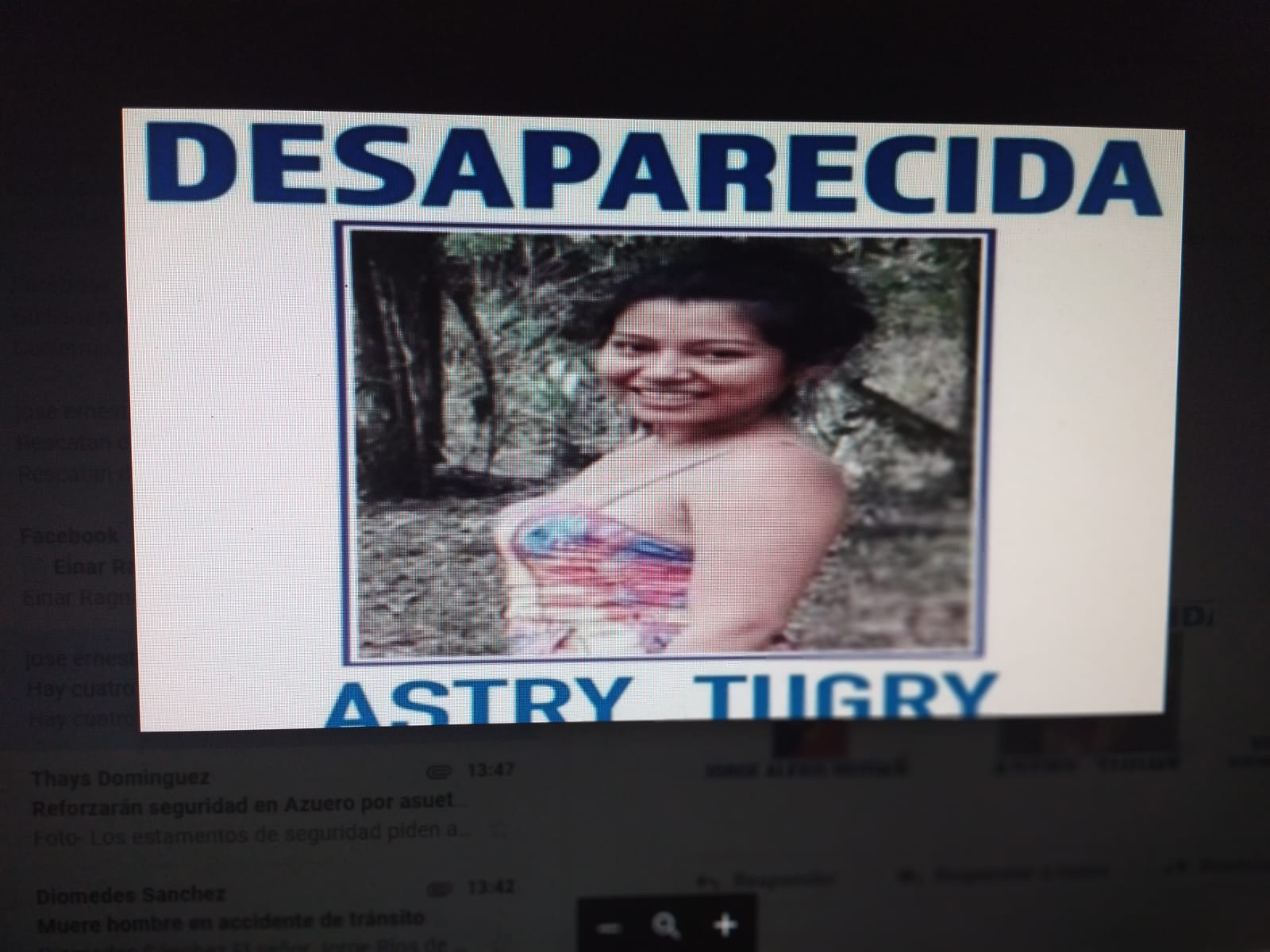 Astry Tugry salió de su casa en Veladero de Tolé a David, todavía no ha regresado. Foto: José Vásquez    