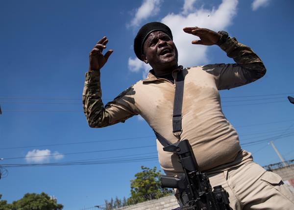 El líder de la principal banda armada de Haití, Jimmy Cherizier, alias Barbecue. EFE