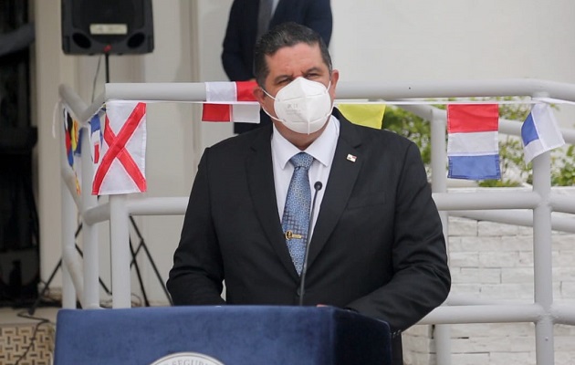 Juan Pino pidió apoyo a la Asamblea Nacional para que preste atención al proyecto. Foto: Cortesía Ministerio de Seguridad