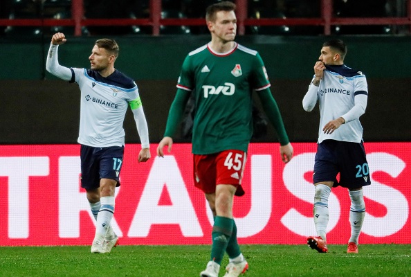 Lazio goleó 3-0 al Lokomotiv de Moscú. Foto: EFE