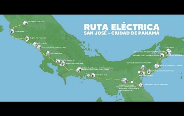 La electricidad que alimenta esta red de carga es renovable.