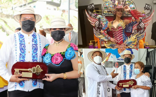 Daniel Cortina recibiendo la llaves del distrito de San Miguelito. Fotos: Instagram / @daniel.cortina22