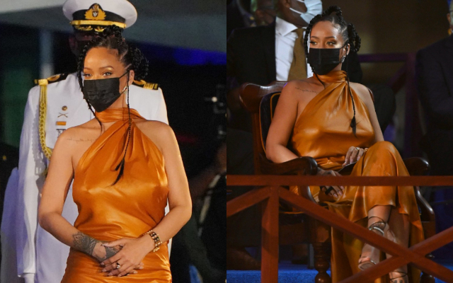 Rihanna estuvo en su país natal para ser homenajeada como heroína nacional . Fotos: Twitter