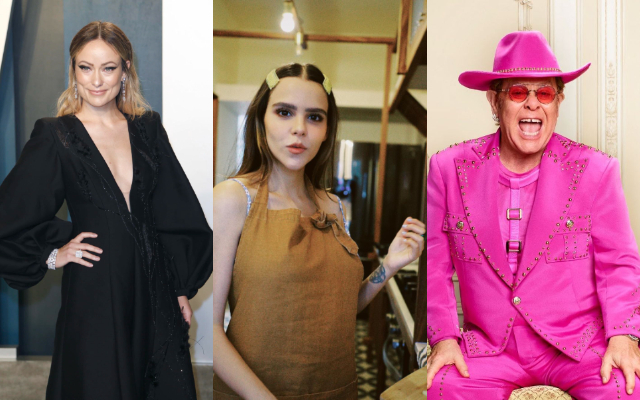 Olivia Wilde, 'Yuya' y Elton John. Foto:  Archivo / EFE / Instagram