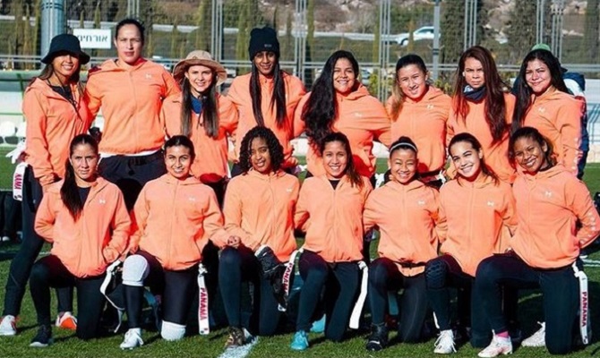 Equipo de flag football femenino de Panamá. Foto: Cortesía