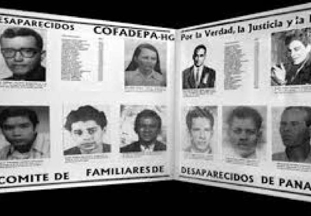 Muestra de fotografías de desaparecidos durante la dictadura militar. Foto: Archivo.